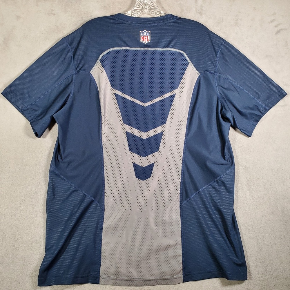 Dallas Cowboys Nike TShirt Men XL Blue Hypercool DriFit On Field Performance NFL - Picture 2 of 11